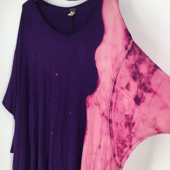 🩷FREE PEOPLE | Tie Dye High Low Maxi Dress S💜 - Picture 2 of 6